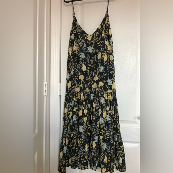 Lulus Dresses & Skirts - Lulu's Black and Yellow Floral Maxi Dress